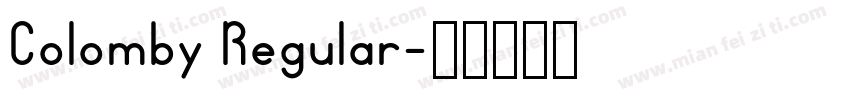 Colomby Regular字体转换